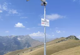 Una delle stazioni di monitoraggio lungo la Strada dei Cannoni